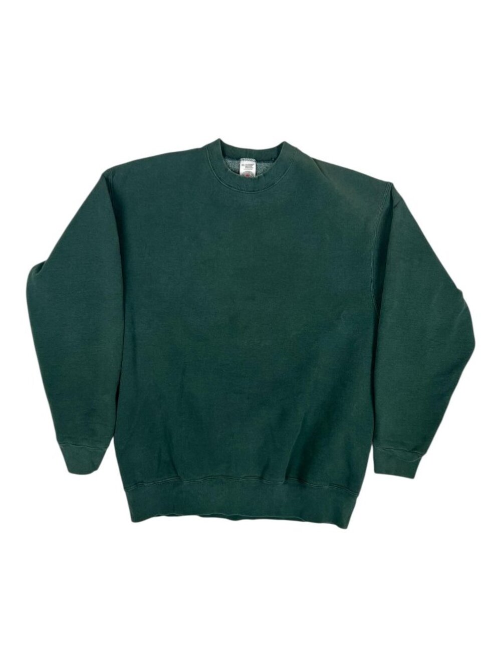 Vintage MunsingWear Sweatshirt Mens XL Green Blank Fleece Pullover USA Crewneck